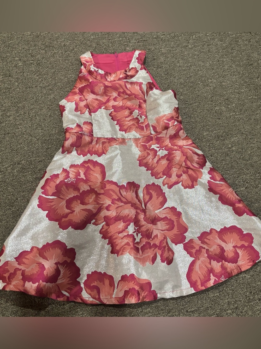 GB Gianni Bini girls dressy floral pink dress size 6X sleeveless